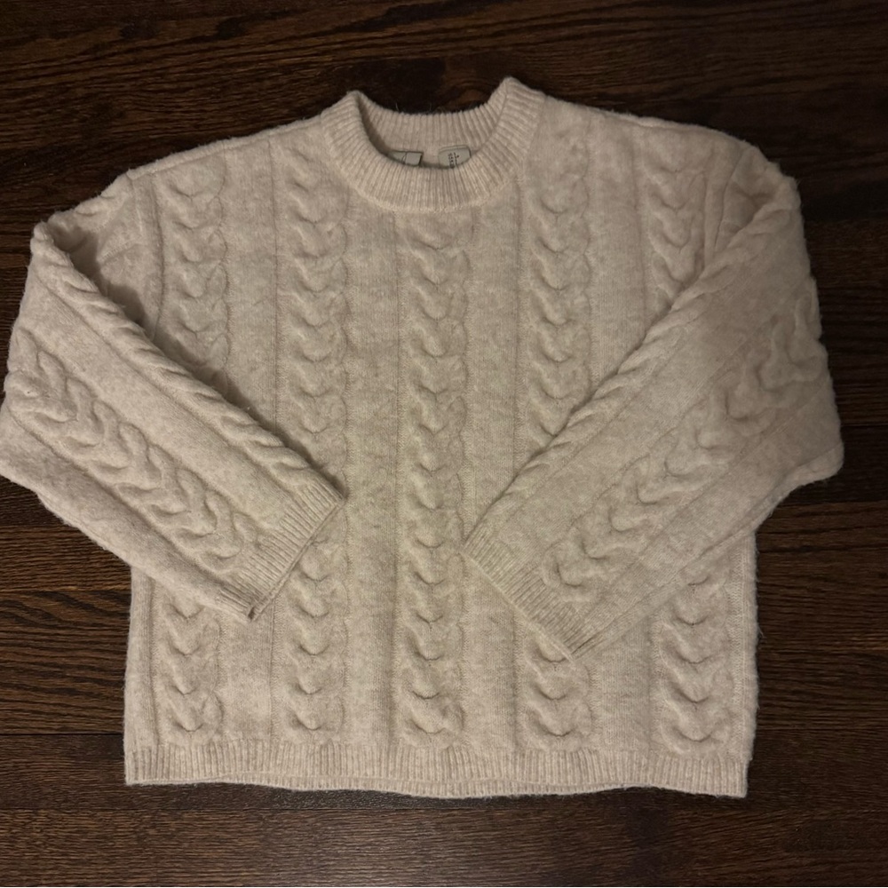 Cozy Cream Cable Knit Sweater